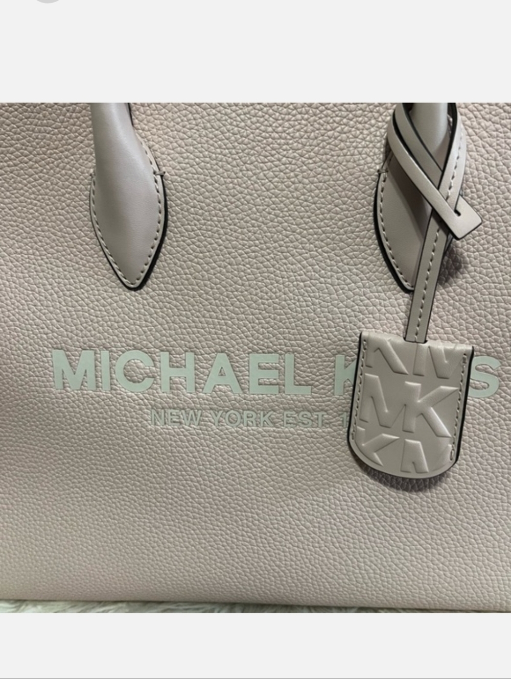 Michael Kors Blush Pink Pebbled Leather Satchel - Picture 2 of 12